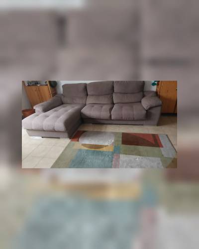 Sofá chaise longue gris marengo